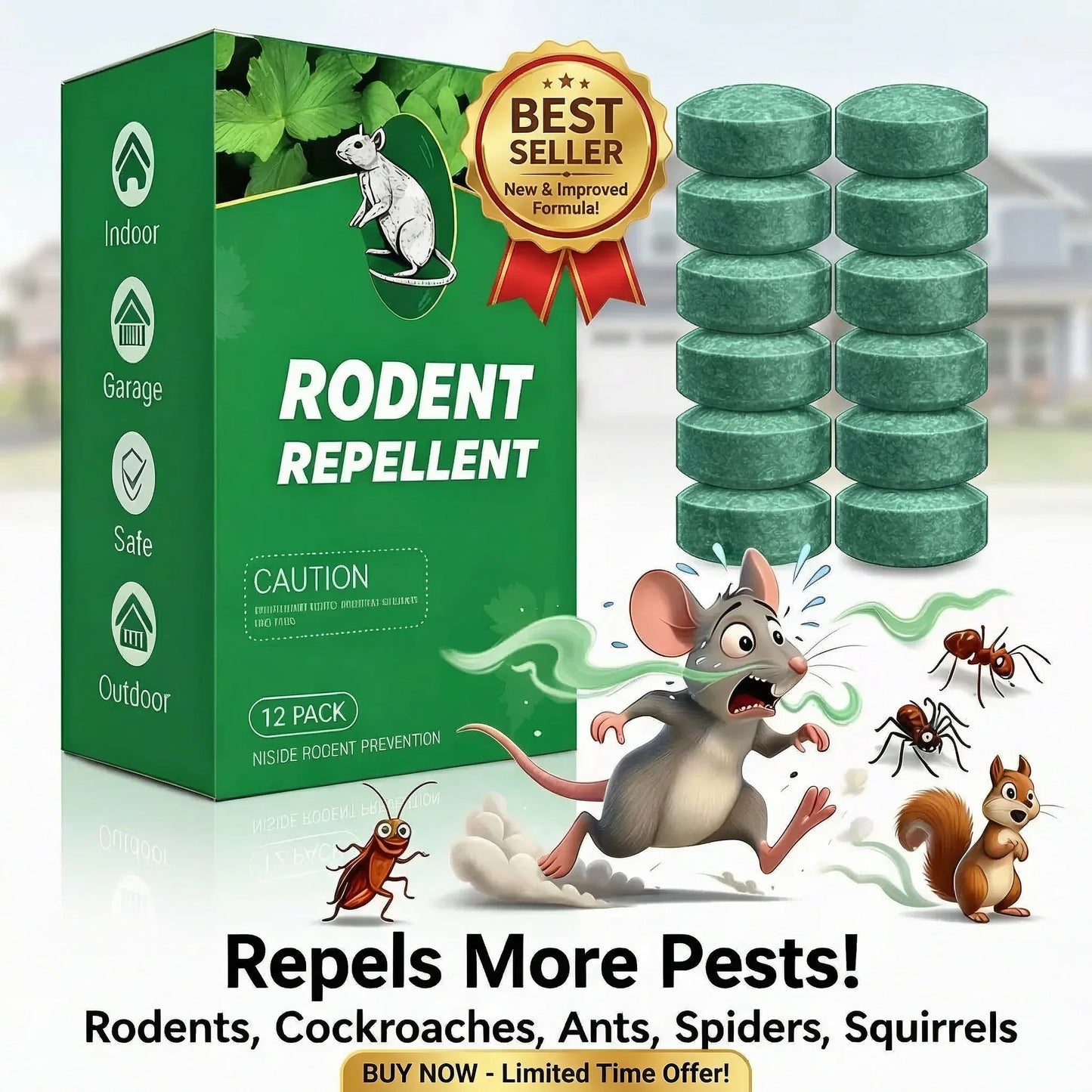 🦘Avasoma® 12- Pack Popular Natural Rodent Repellent Balls, Natural Pest Repellent
