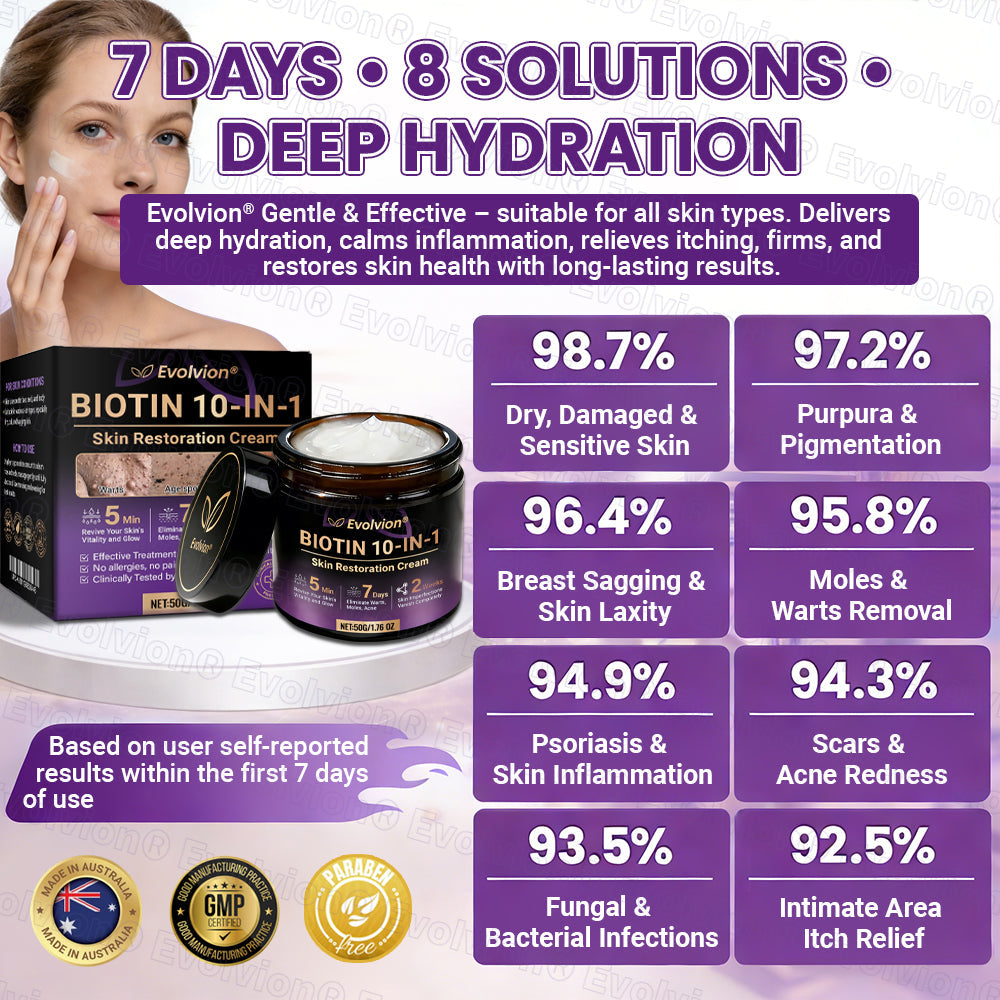 Made and Shipped from Australia🦘🔖Evolvion® Biotin 10-in-1 All-in-One Barrier Repair Cream - Last Day Promotion: 50% OFF