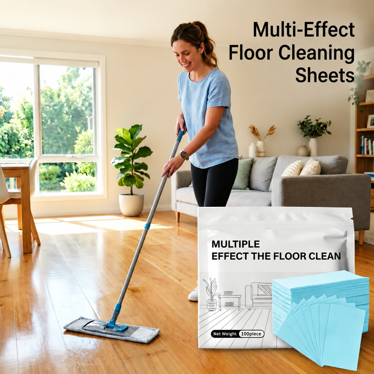 🦘🎁IEY® 100 Piece Floor Cleaning Tablets Multi-Surface Antibacterial Cleaner for Hardwood, Tile & Laminate