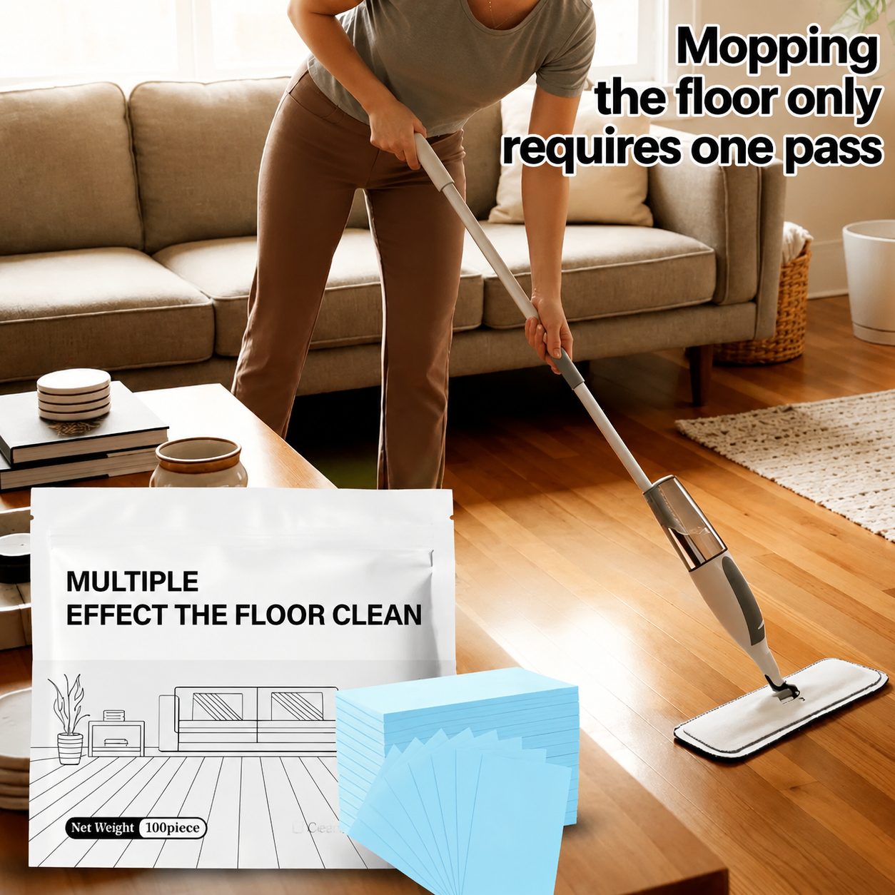 🦘🎁IEY® 100 Piece Floor Cleaning Tablets Multi-Surface Antibacterial Cleaner for Hardwood, Tile & Laminate