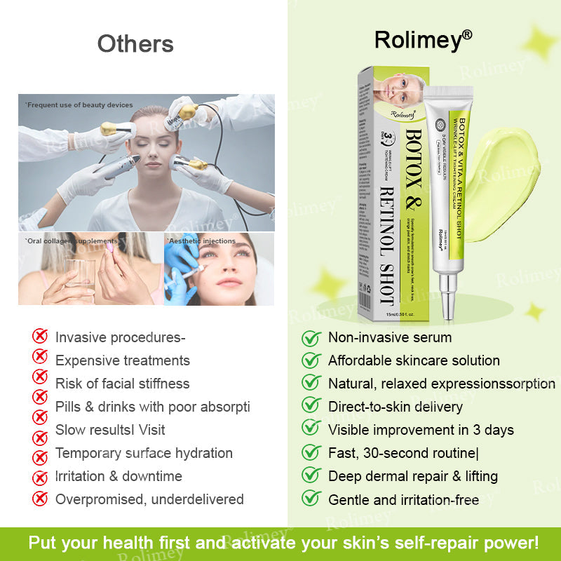 Made and shipped from Australia🦘Rolimey® Botox & Vita-A Retinol Shot Wrinkle-Lift Tightening cream - Last Day Promotion 70% OFF