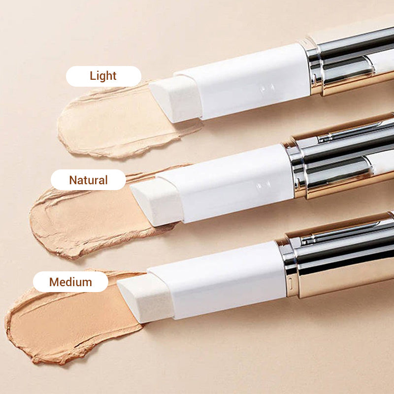 🎉BUY 1 GET 1 FREE🎉[OFFICIAL PRODUCT] Cover Cream Stick V w/ Detachable Brush - Korean Skin Care Color-Changing Foundation Stick with Collagen Capsules (0.45 oz)