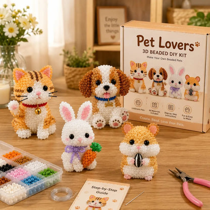 🏆Limited Time Sale 49% OFF🧵🦘Petite 3D Beaded Animal Craft Kit